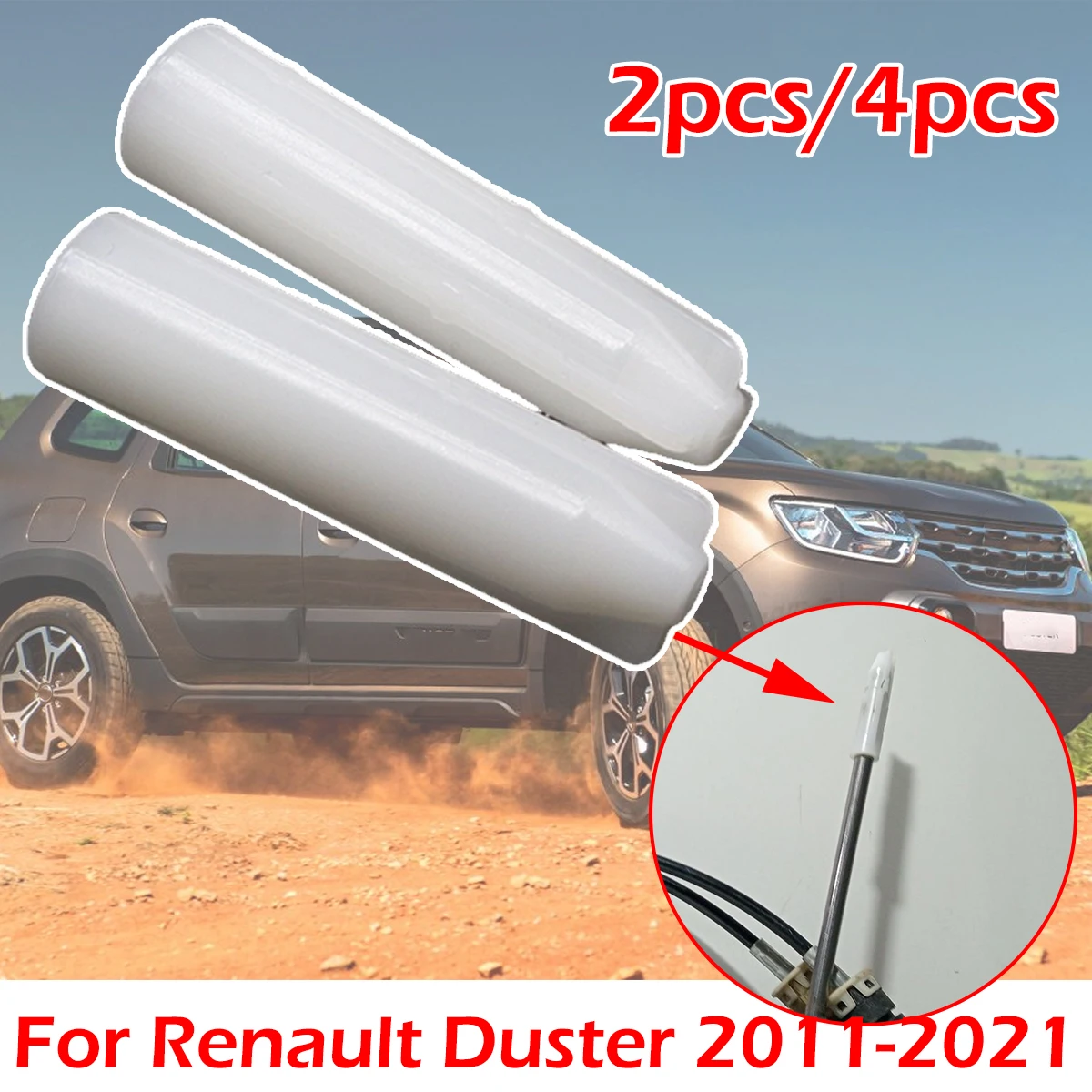 

2/4pcs Gear Shift Knob Stick Rod Inner Sleeve Lever Pen Adapter Car Replacement Part For Renault Lodgy 2012-2021 Accessories