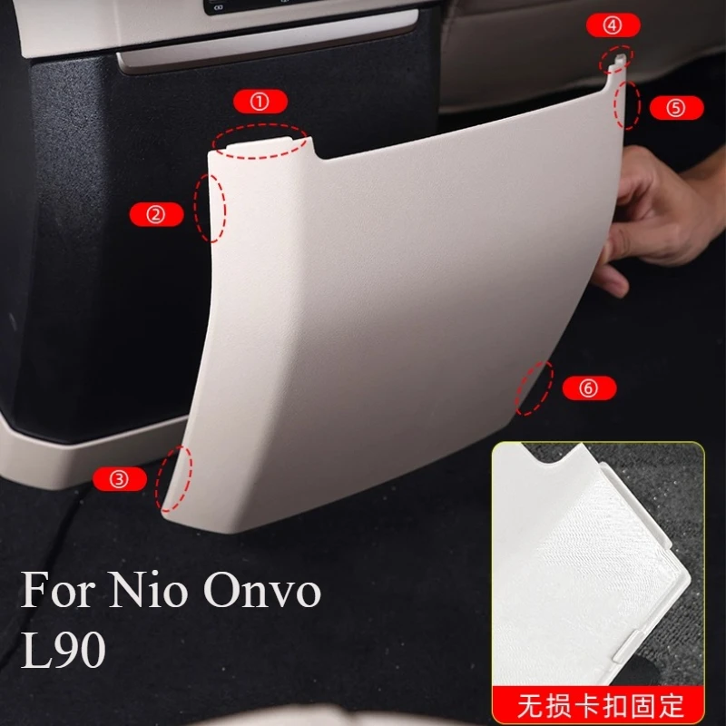 

For Nio Onvo L90 Rear Refrigerator Kick Pad, 2nd Row Back Seat Protective Cover for Interior Anti-Scratch Mat
