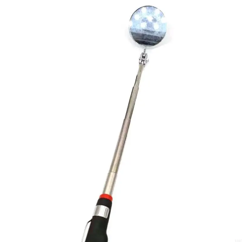 360 Adjustable Telescopic Automotive Inspection Mirror Round Telescoping Mirror