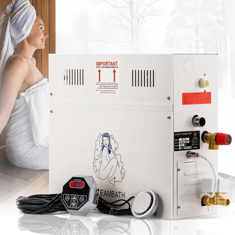 STROVAN 15KW Luxury Steam Shower Kit Steam Bath Spa Generator Turkish Hamam Steam Shower Generator With Self-Draining
