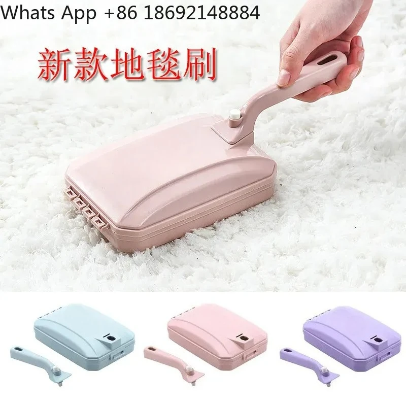 New Three-Roller Household Carpet Cleaning Brush Multi-Functional Roller Brush for Sofa Bed Pet Hair Dust Collector