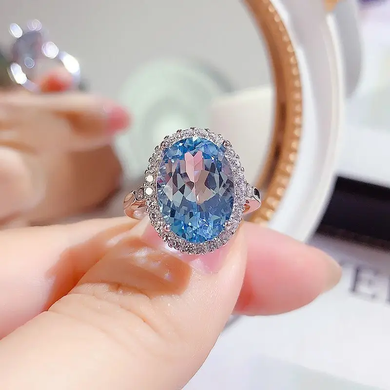 Retro Crystal Ring for Women, Trendy Adjustable Open Band, Minimalist Niche Personality Jewelry, Versatile Fashion New Arrival