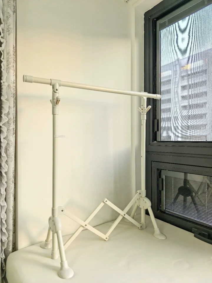 

Foldable Clothes Drying Rack Small Bay Window New Design Standing Balcony Home Room Hanging Clothes Organizer