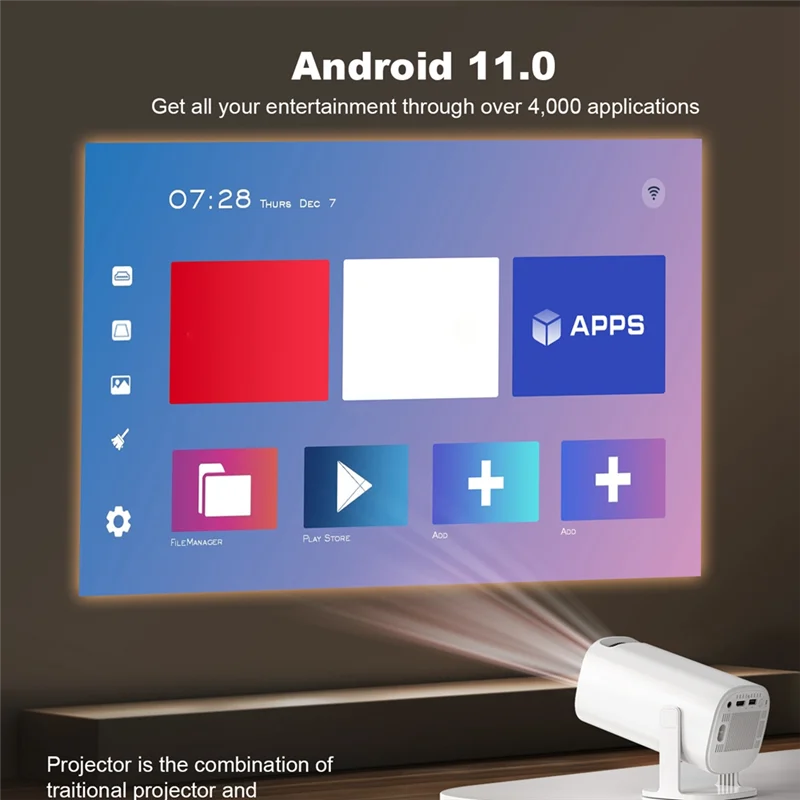 

Ingenious-P30 Smart Projector Wifi 6 Android 11 Home Beamer Support 4K Decoding For Home Theater Video Proyector 150 Ansi Durabl