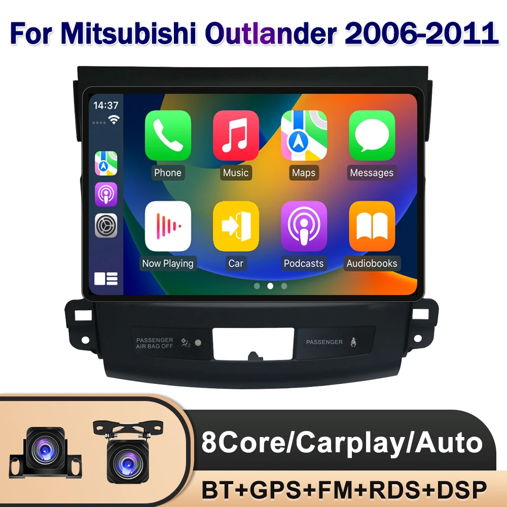 

iorigin Android Auto Car Radio Multimidia Player For Mitsubishi Outlander 2006-2012 Carplay 2din Autoradio Navigation GPS 2din