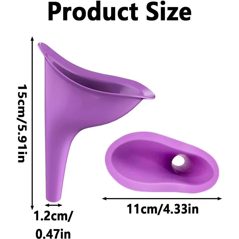 Soft Silicone Female Urinal With Storage Box Portable Outdoor Camping Shrinkable Urinal For Women Stand Up