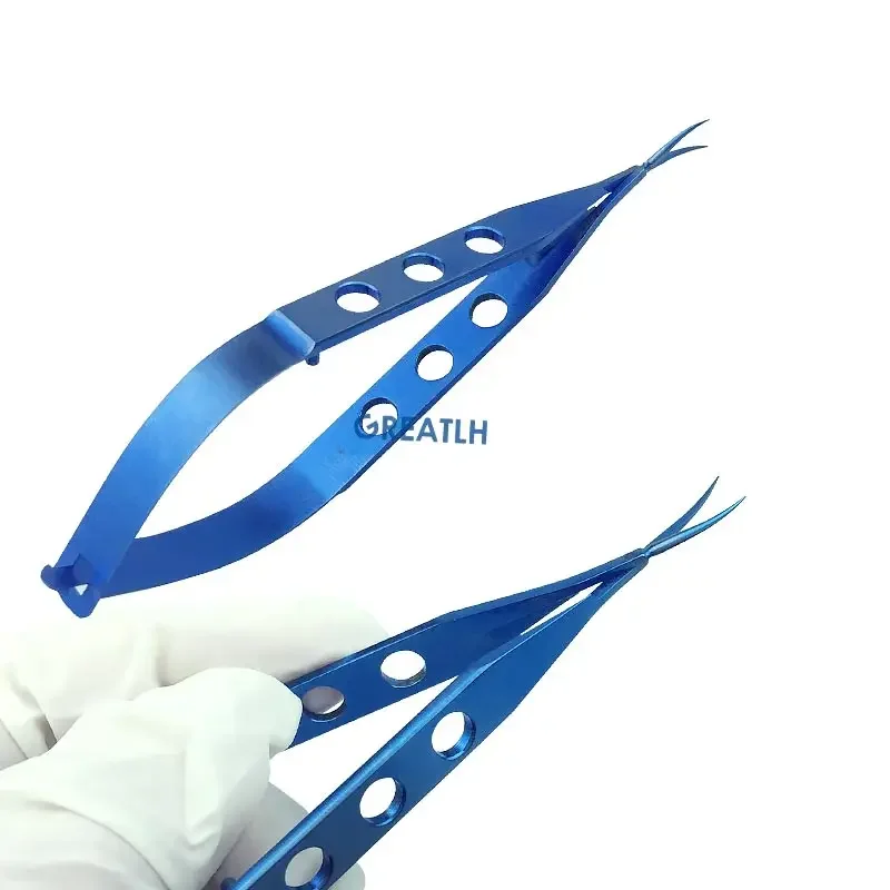 105mm Titanium Ophthalmic Vannas Capsulotomy Scissors Animal Experiment Vascular Scissors Veterinary Ophthalmic Tool