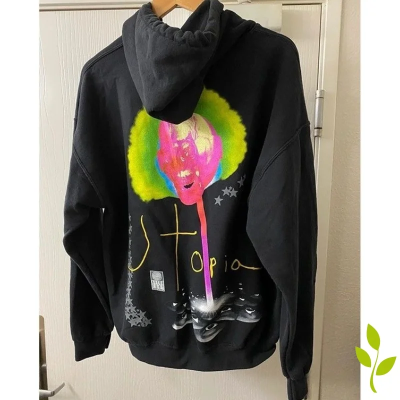 

Hip Hop Tour Festival Pattern Foam Print Cactus Jack Hoodies Men Women High Quality Loose Cactus Pullover New in Hoodies
