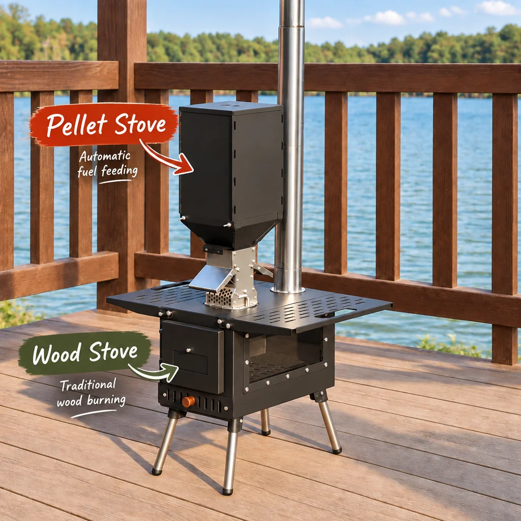 Sotech Firewood Stove Outdoor Tent Stove Foldable Wood-Burning Stove Iron Stainless Steel Portable Durable Charcoal Fire Furance