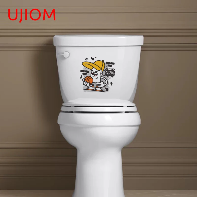 UJIOM Basketball Themed Street Art Graffiti Personalise Toilet Sticker Home Decoration Bedroom Living Room Wall Stickers