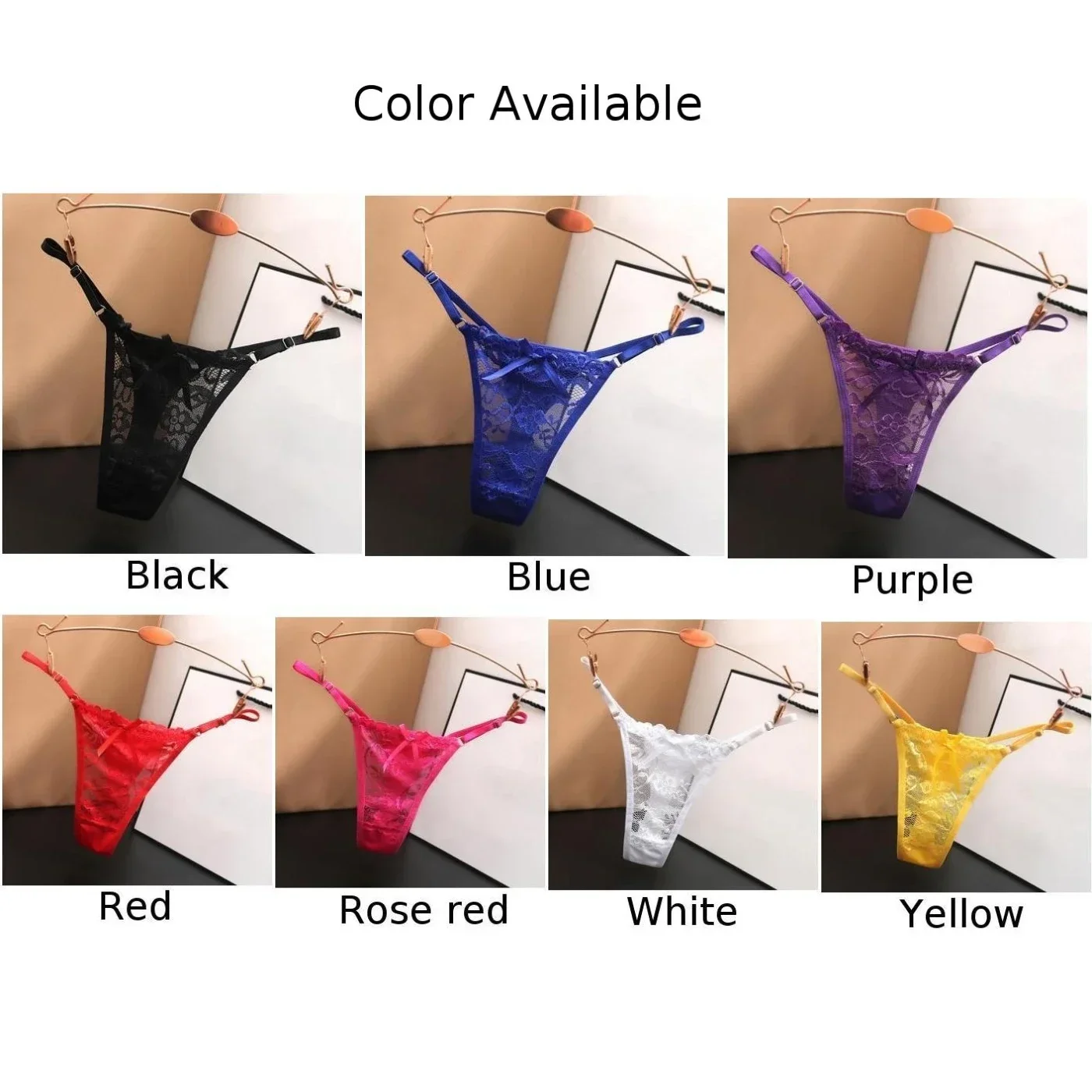 Lace G-string Thongs Ultra-Thin Underwear For Women Panties Sexy Transparent Breathable Lingerie Low Rise Underpants T-Pants