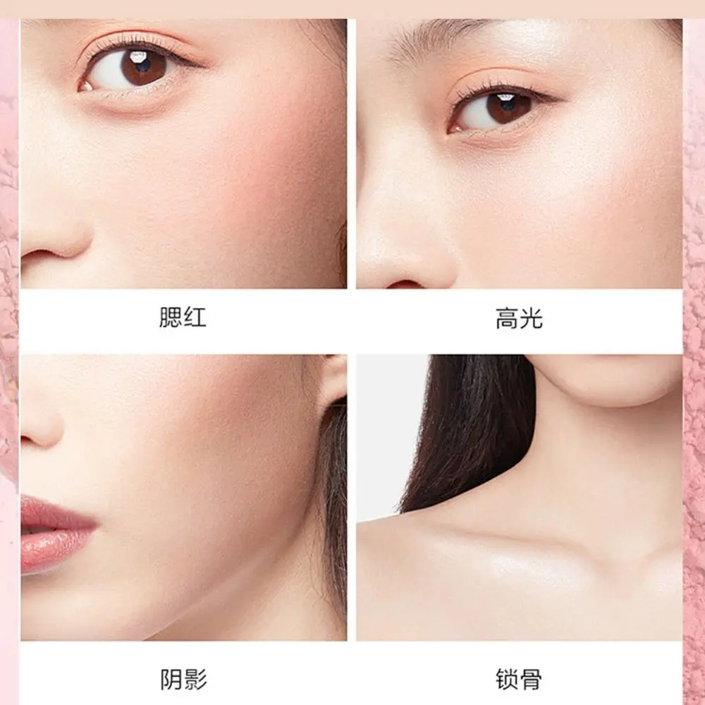 Wodoodporny rozświetlacz Sześć kolorów Cień do powiek Różowy puder rozświetlający do oczu Długotrwały brokatowy róż do policzków Paleta letnia