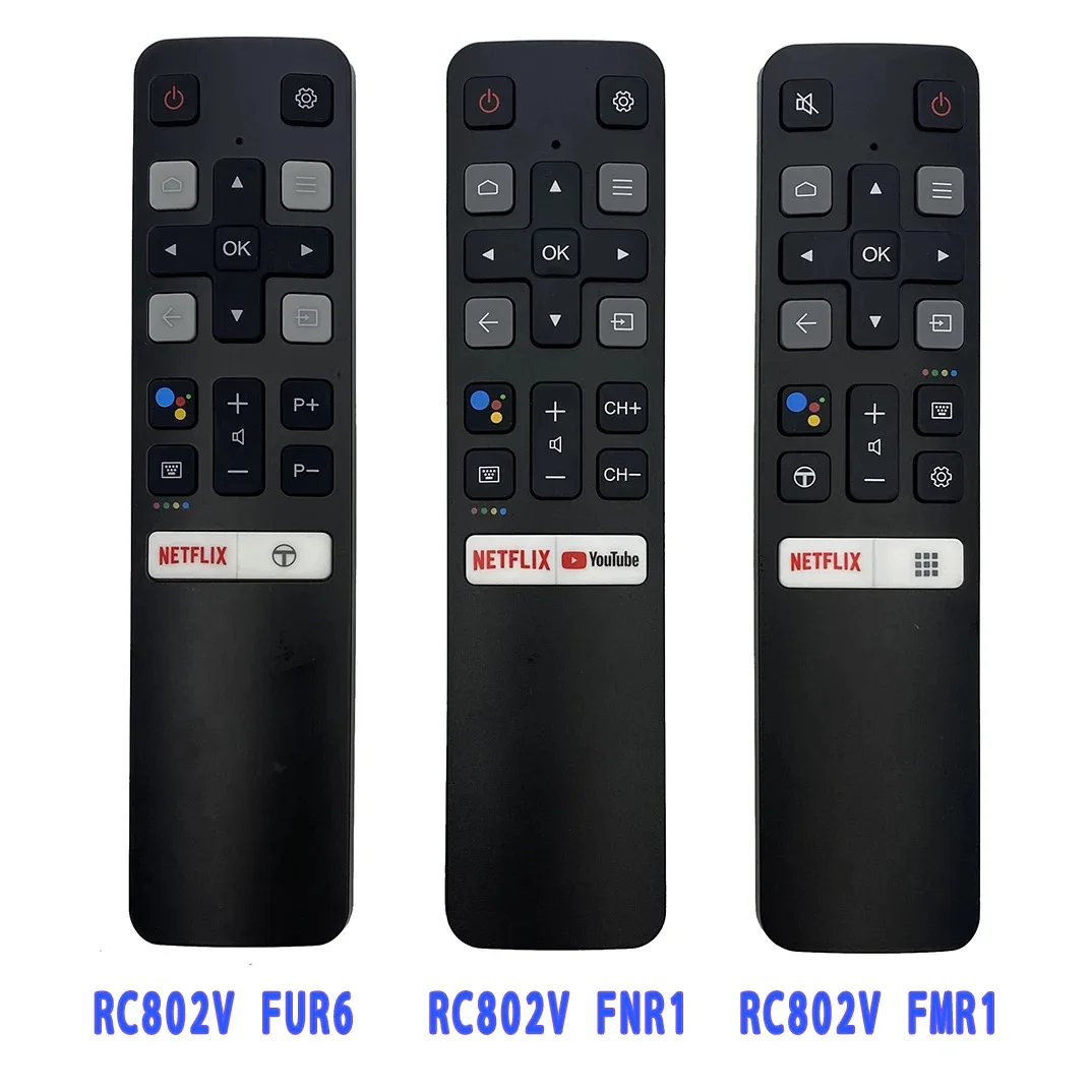 New Smart Home TCL Infrared Remote Control RC802V FMR1 RC802V FUR6 RC802V FNR1 for TCL Android 4K TV WIth Voice Function