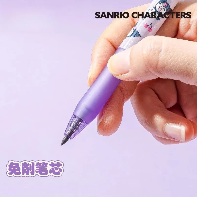 Cute Cartoon Kuromi Pencil Kawaii Girls Primary School Large Capacity No-Sharpen Mechanical Pencil Convenient and Durable Gift
