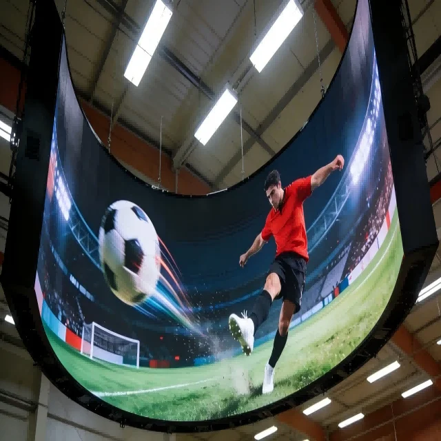 Customizable Flexible LED Screen With Curved Shape Full Color Flexible Screen For LED Display P1.86 LED Display Screen