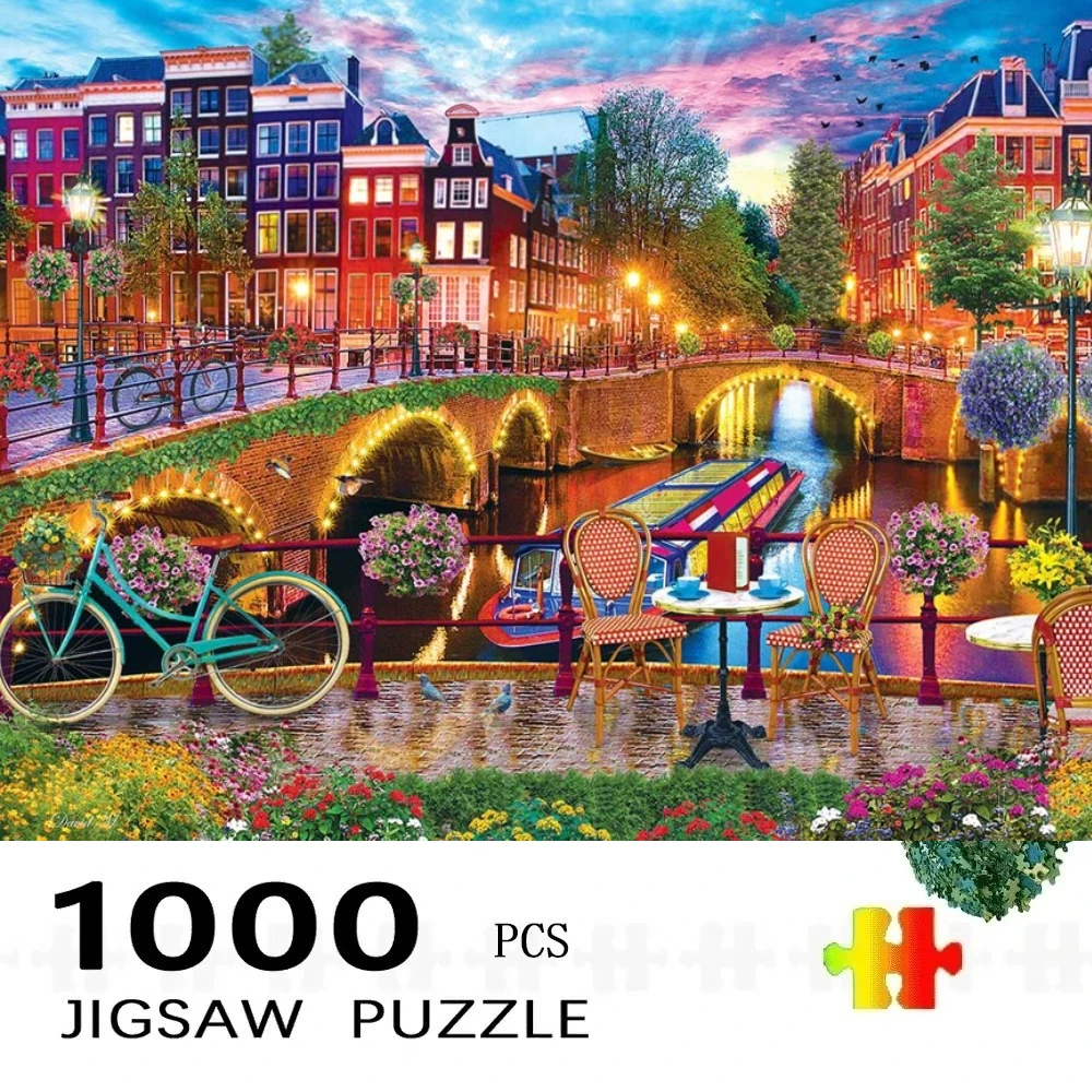 

Набор из 500 деталей: Пазлы «Велосипед, закат, городской пейзаж». Декоративные напольные пазлы для взрослых и детей. Развивающие игрушки для всей семьи. Отличный подарок.