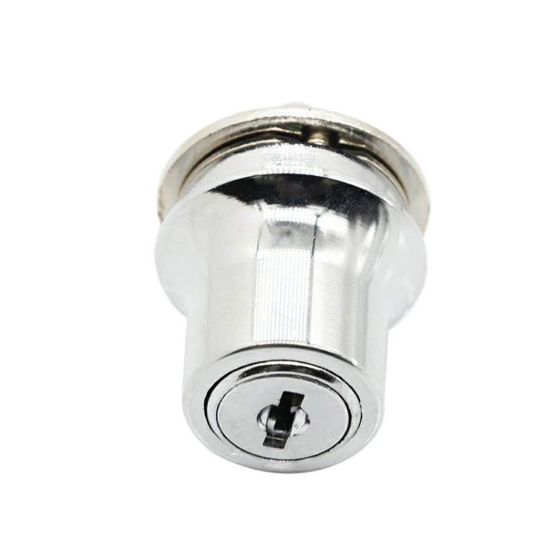 Luxury 2PCS Zinc Alloy Glass Cabinet Door Locks Jewelry Phone Display Cabinet Locks File Cabinet Push Locks+Keys (Keys Alike)
