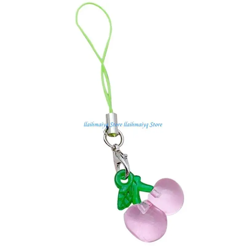 573B Handmade Keychain Colorful Fruit Pendant Phone Chain Charm Strap for Women Girl