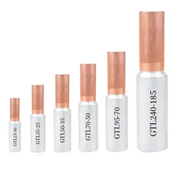GTL-10 16 25 35 50 70 95 ~ 300 cuivre aluminium terminal nuits tube bimétallique CriAJTerminal câble fil connecteur épissure manchon