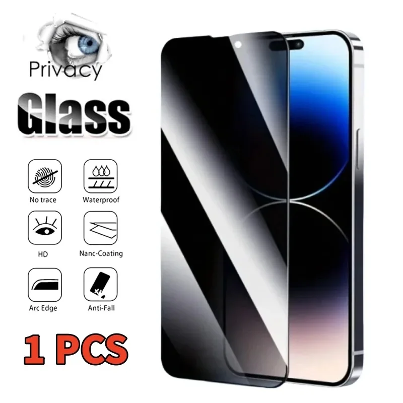 1 PCS Privacy Screen Protector For iPhone 15 Pro Max 14 13 12 11 Anti Scratch Glass For iPhone 15/14/16 Anti-Spy Tempered Glass