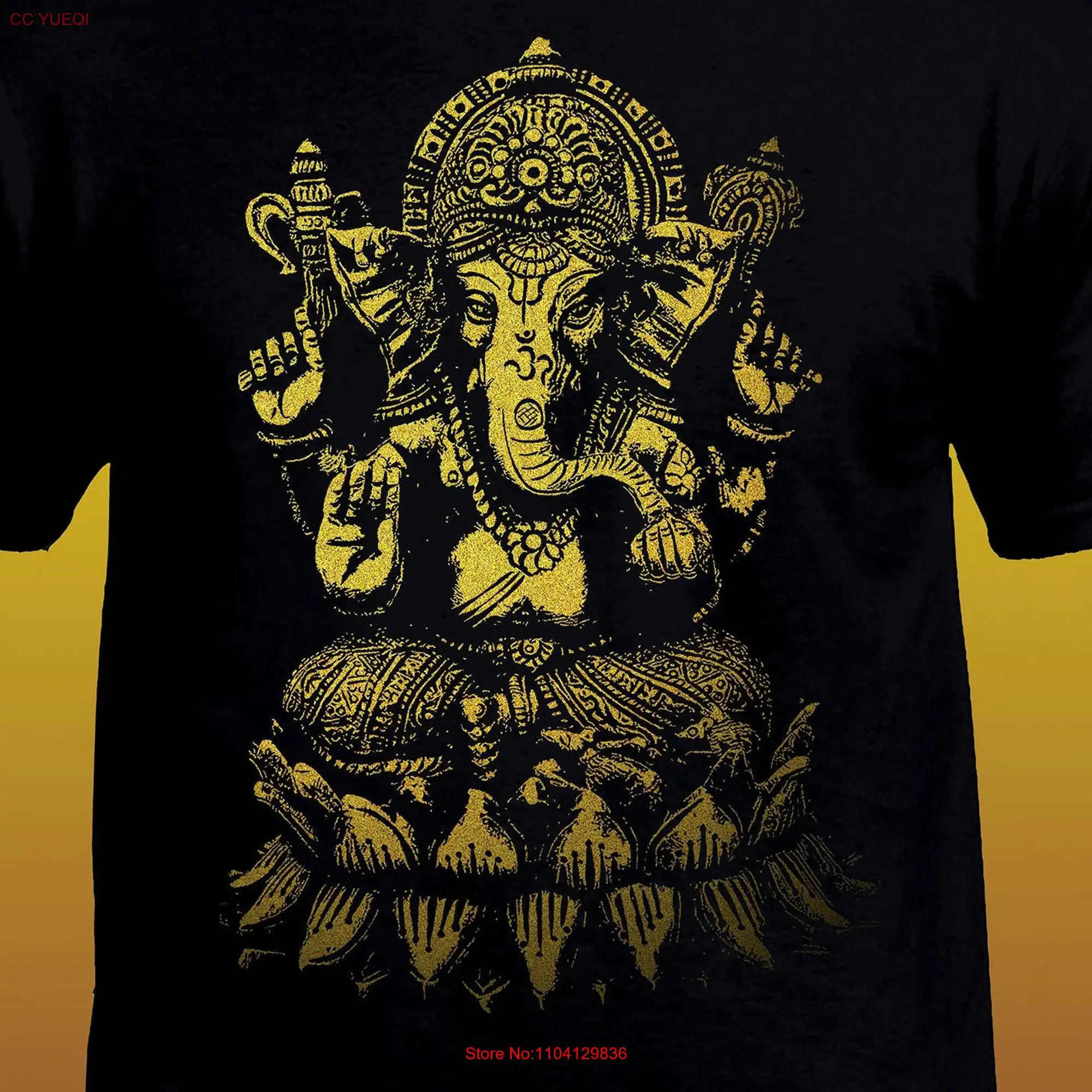 Lord Ganesha T Shirt long or short sleeves