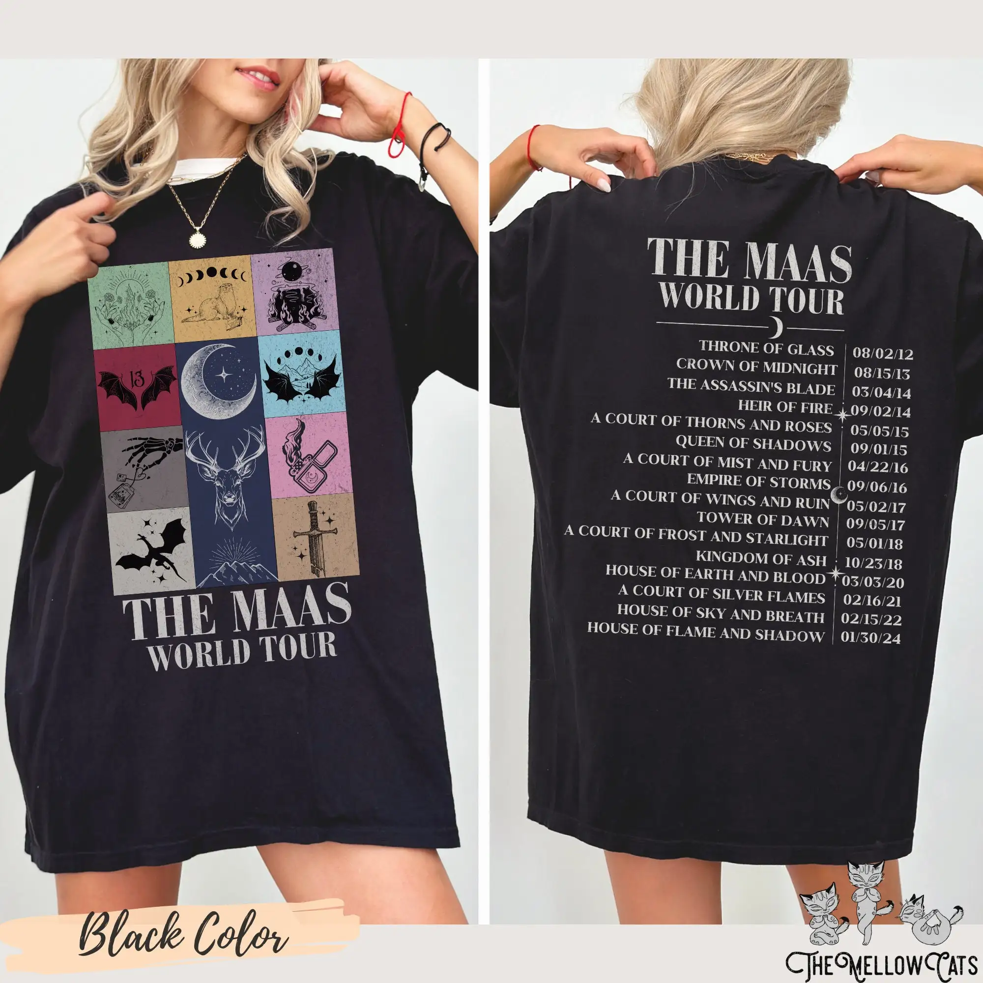 Sarah J. Maas Eras Tour T-shirt Throne of Glass TOG Fans Essentials Fashion Brand Men Women Cotton Top Children Kid Boy Girl Tee