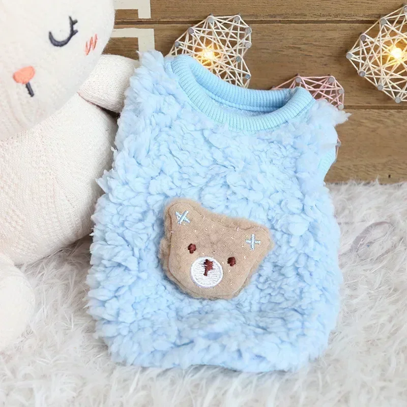 Fluffy Animal Milk Dog Clothes Warm Cotton Puppy Kitten Clothes Newborn Cat Girl Female Dog Clothes Coat Outfit XXS XS 1 Pcs