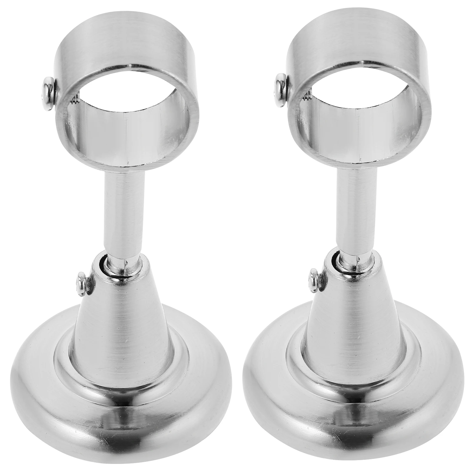 

2 Pcs Pole Meatl Curtain Rod Bracket for Curtain Rod Metal Wall Ceiling Mount Black Finish Home Decor Dramatic Drapes