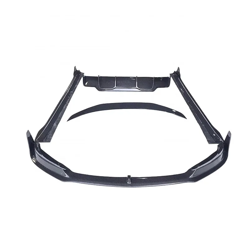 Full Dry Carbon Fiber Body Kit Front Lip Rear Diffuser Side Skirts Spoiler for Tesla Model 3