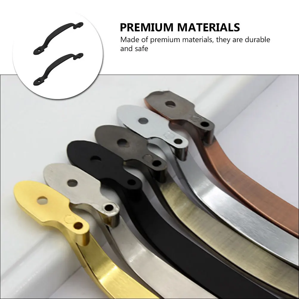 

2Sets Zinc Alloy Door Handles Durable Smooth Pull Handles for Cabinet Wardrobe Drawer Knobs Door Knobs Cabinet Grab Bars