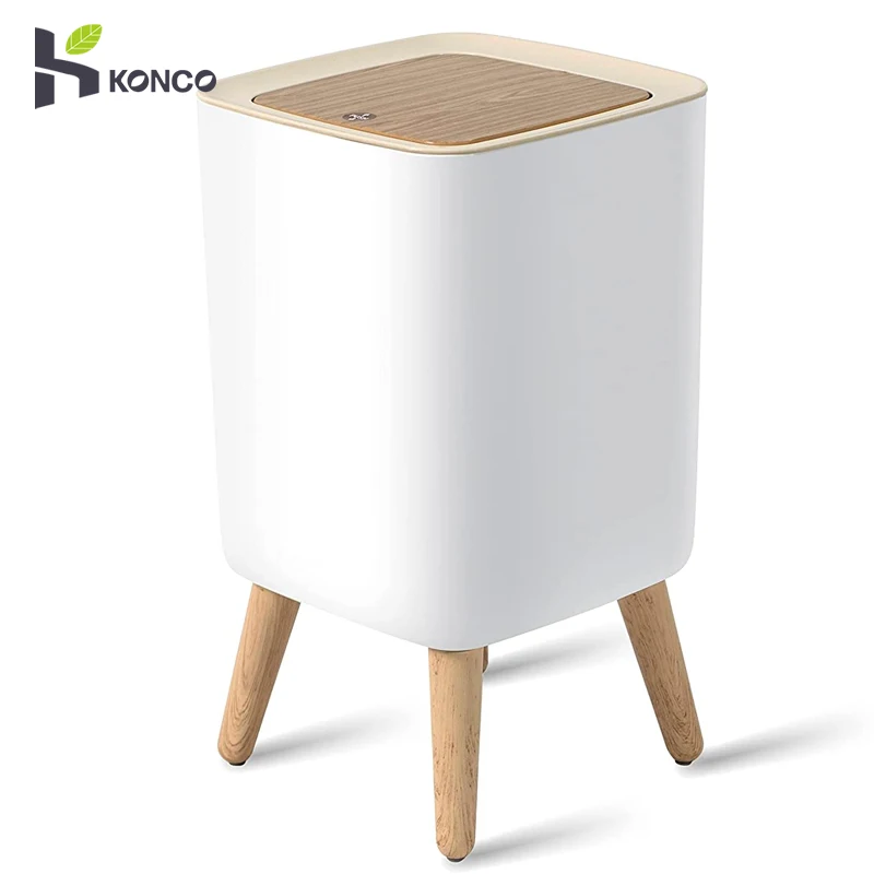 

Bathroom Trash Can with Lid Garbage Paper Bucket High Foot Trash Bin For Kitchen Bathroom Toilet Dustbin 2/7/10L Wastebasket