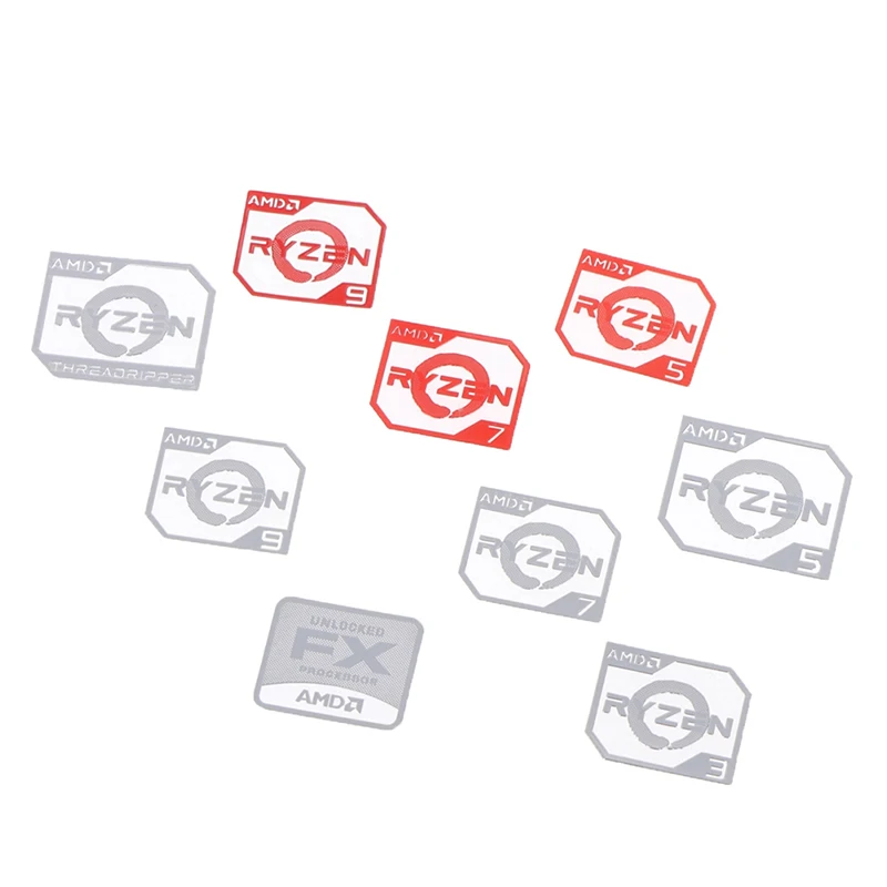 Pegatina de Metal Ruilong AMD Ryzen R9 R7 R5 R3 Vega, logotipo de escritorio para cuaderno, 1 unidad