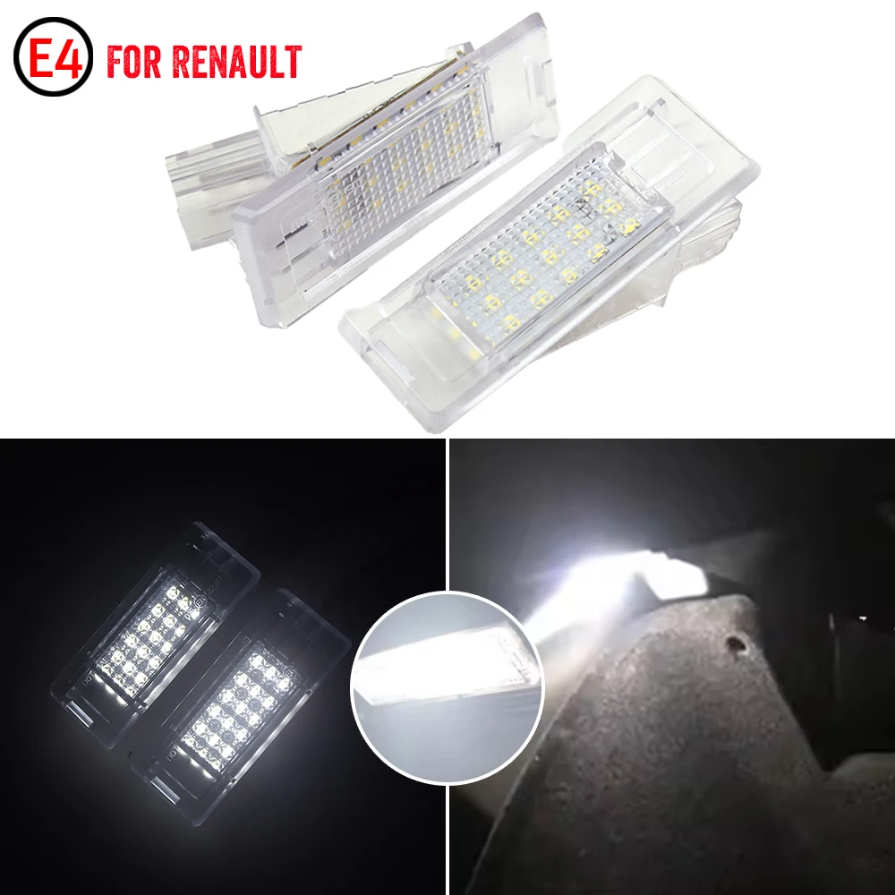 

Fit For Renault Modus FL (2008-2012) White LED License Number Plate Lights Lamps For Dacia Lodgy (2012 to up) 2pcs 6000K