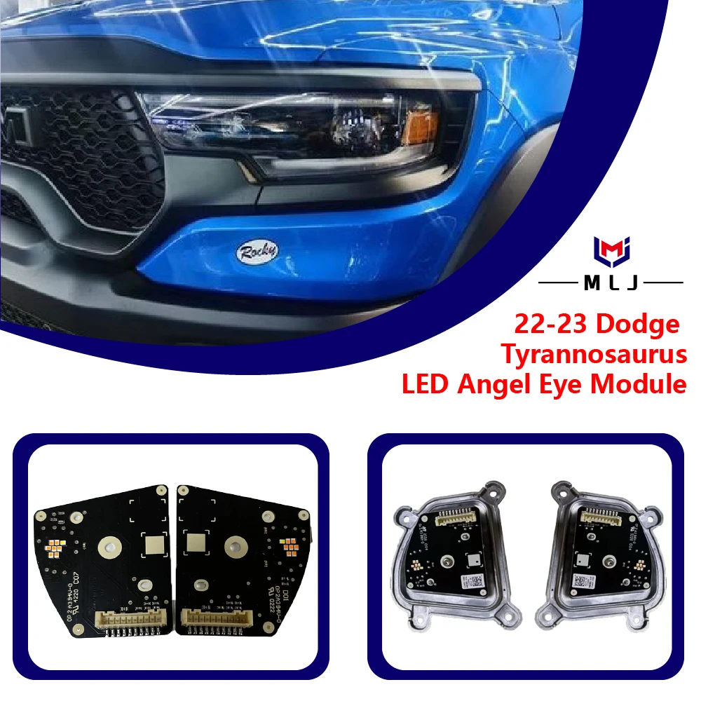 

For 2022 2023 Dodge Tyrannosaurus New White Light Angel Eye Module CHIP LED Angel Eye Daytime Running Lights Auto Parts