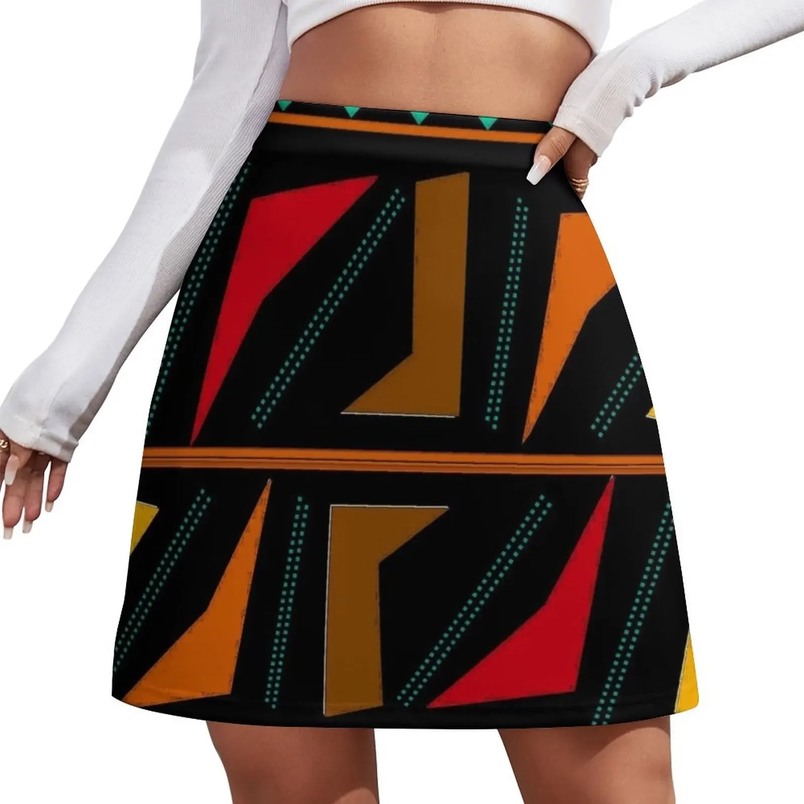 

Colorful African Print Mini Skirt Skort for women short skirt new in dresses Mini Skirt