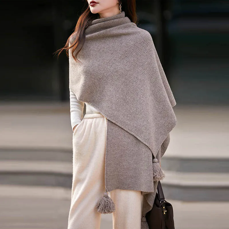 

High Quality Wool Scarf Shawl For Women Winter New Cashmere Knitted Scarves Women Fashion Warm Solid Color Shawl 180*60