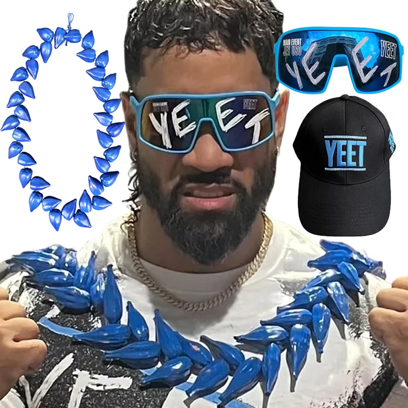 

Main Event Jey Uso Bleu Mens Samoa Ula Fala Roman Reigns Red UlaFala Necklace accessory Traditional Samoan Ceremonial