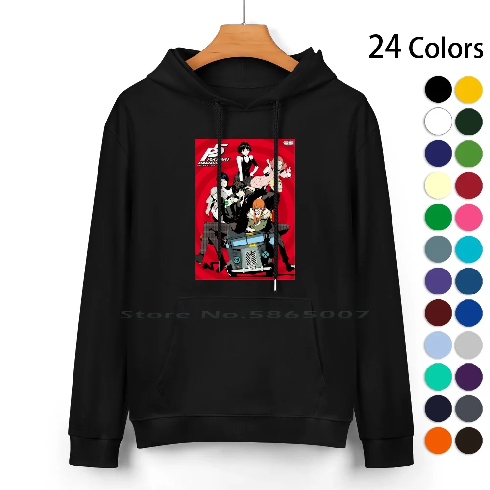 Phantom Thieves-Persona 5 Pure Cotton Hoodie Sweater 24 Colors Joker Futaba Sakura Haru Okumuza Ann Takamaki Yusuke Kitagawa