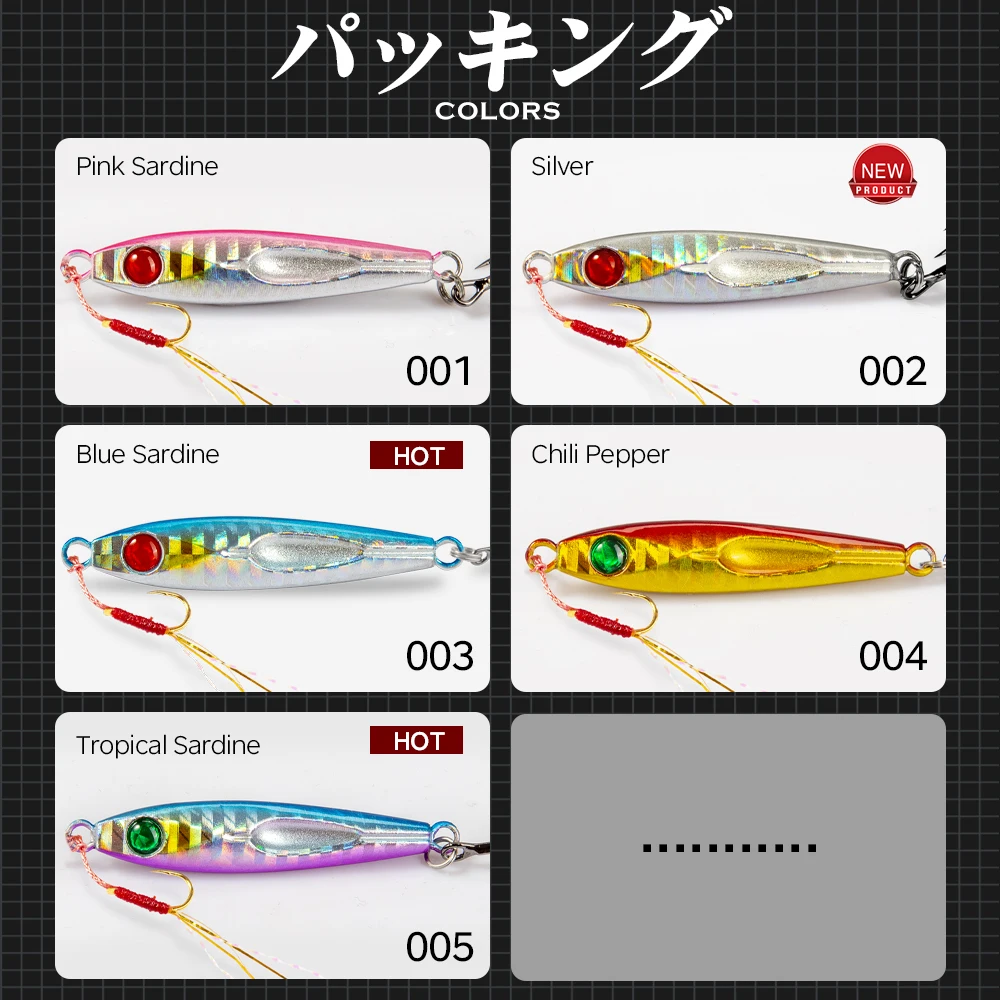 HuntHouse Metal Jig Micro Jig Slow Fall Fishing Lure 27mm 3g Jigging Lures Origin Hook Biat For Aji Fish Jack Eye Finder LW809 view 5