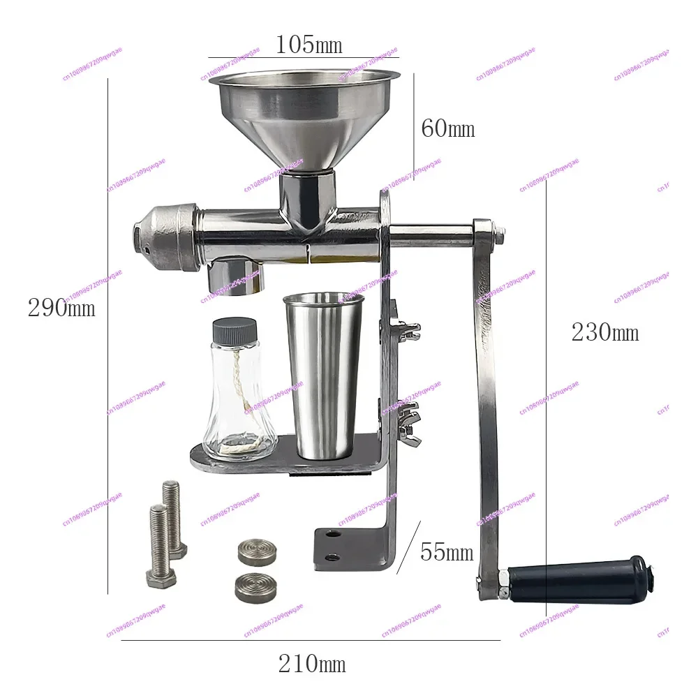 Household Oil Press Non-automatic Hot and Cold Oil Press Hand Crank Small Oil Press Peanut Rapeseed Soybean