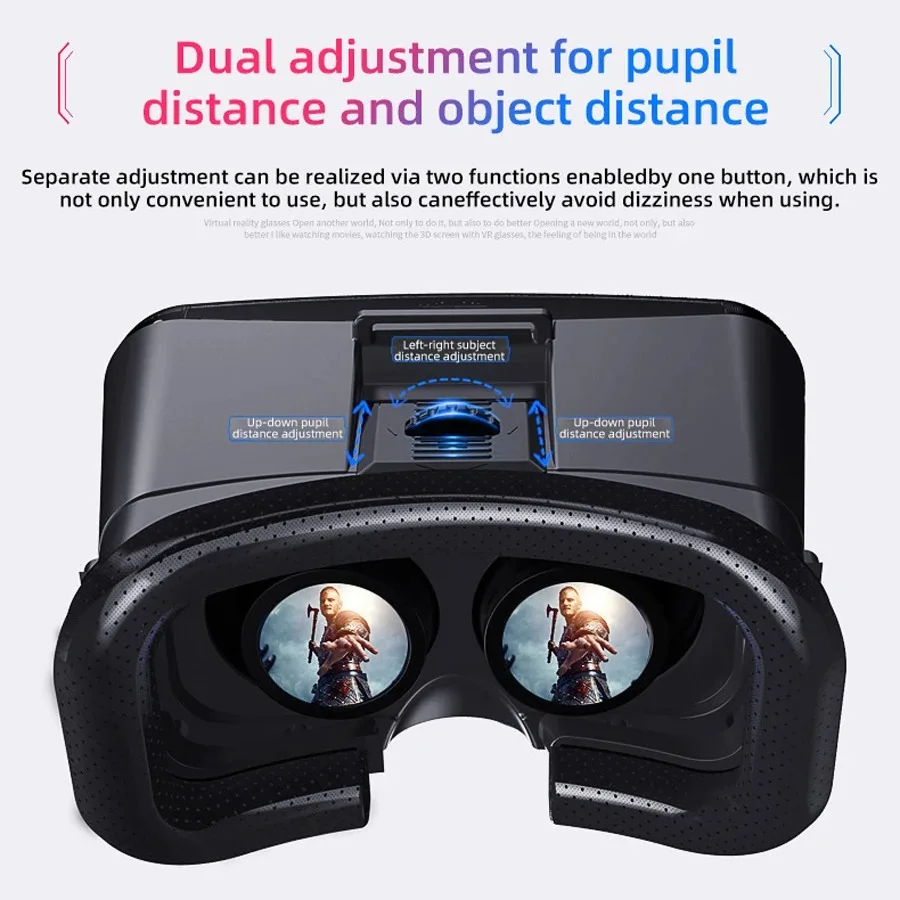 VR Glasses 3D Virtual Reality Headset Helmet For Phone Lenses Goggles Devices Viar Smart Smartphones Cell Game Viewer Mobile Set