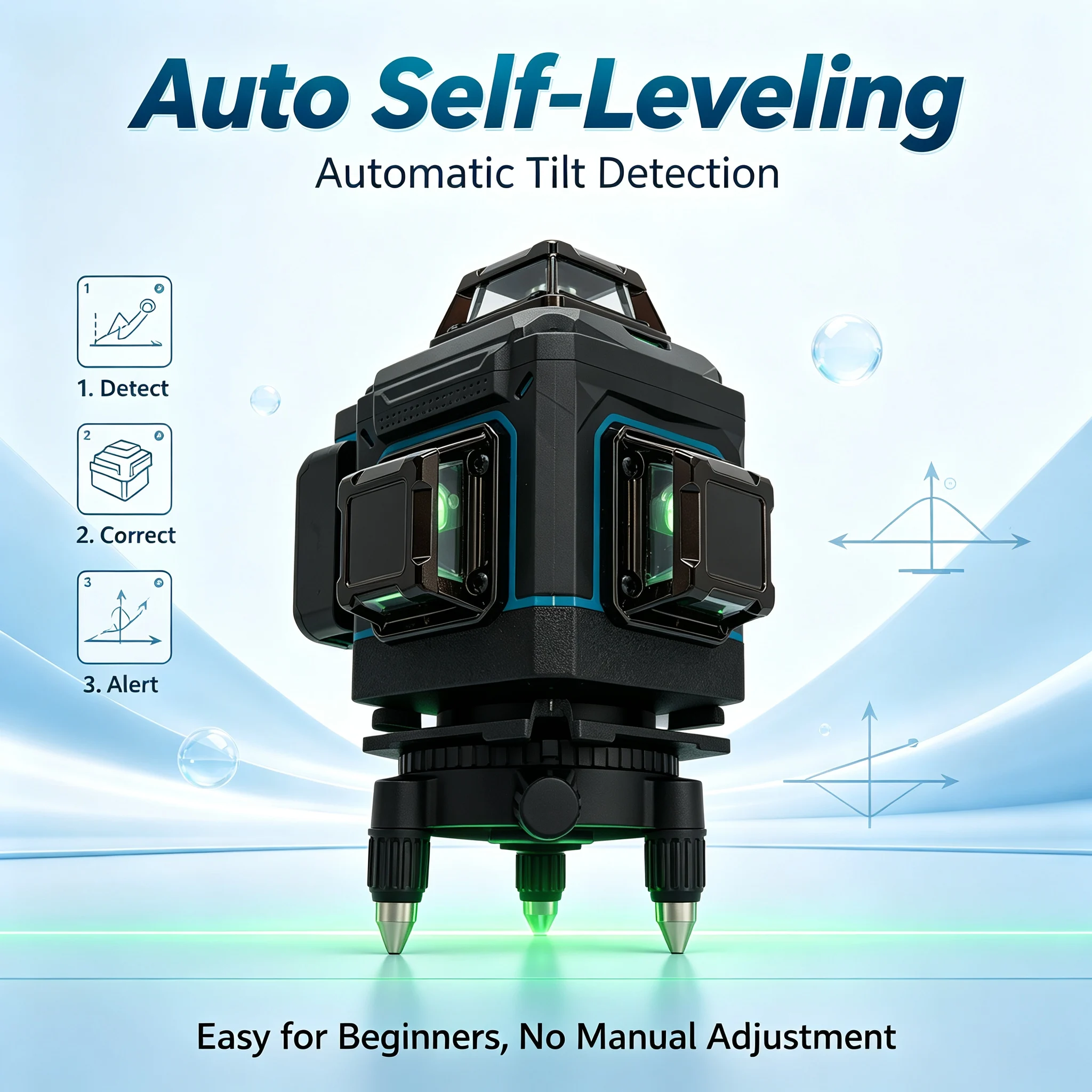 FAAOTU 12 Lines Laser Level Same Appearance & Function as MT Self‑leveling Cross Line Laser Measuring Tool
