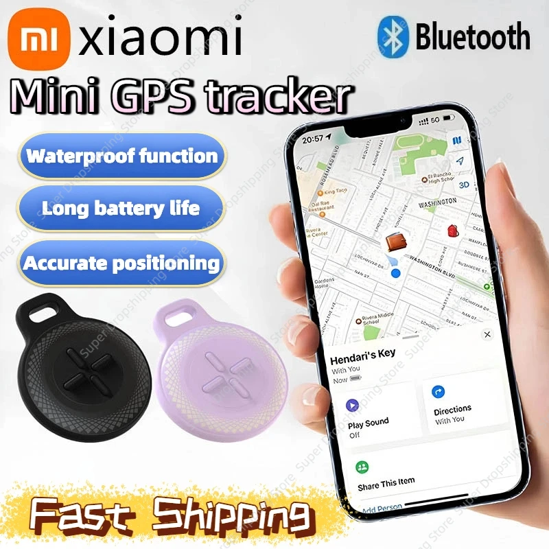

Мини GPS-трекер Xiaomi, Bluetooth, водонепроницаемый, с защитой от потери, точное позиционирование, отслеживание автомобиля, умный локатор для Apple Android