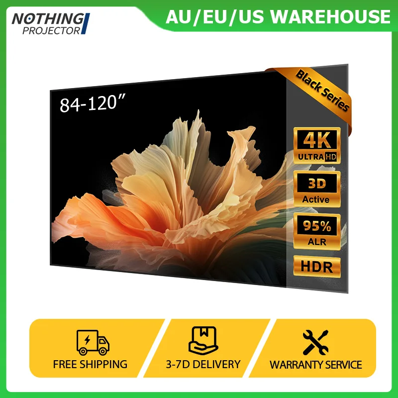 

NothingProjector Black Series 100-120 Inch ALR 95% Home Cinema Projection Screen For 3D 4K Ultra Short Throw Projector