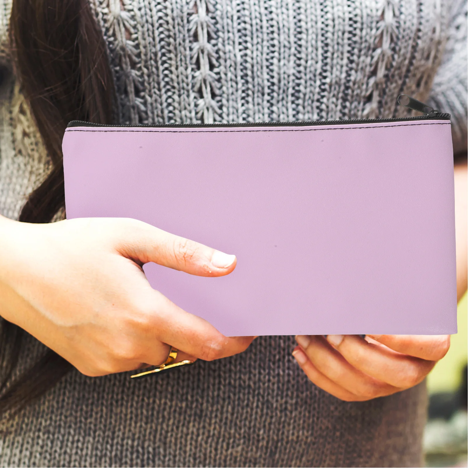 Bolsa de dinheiro com zíper, 2 peças, liga de alumínio, dinheiro para viagens, trabalho, uso diário, porta-bilhetes de loteria, bolsa de dinheiro