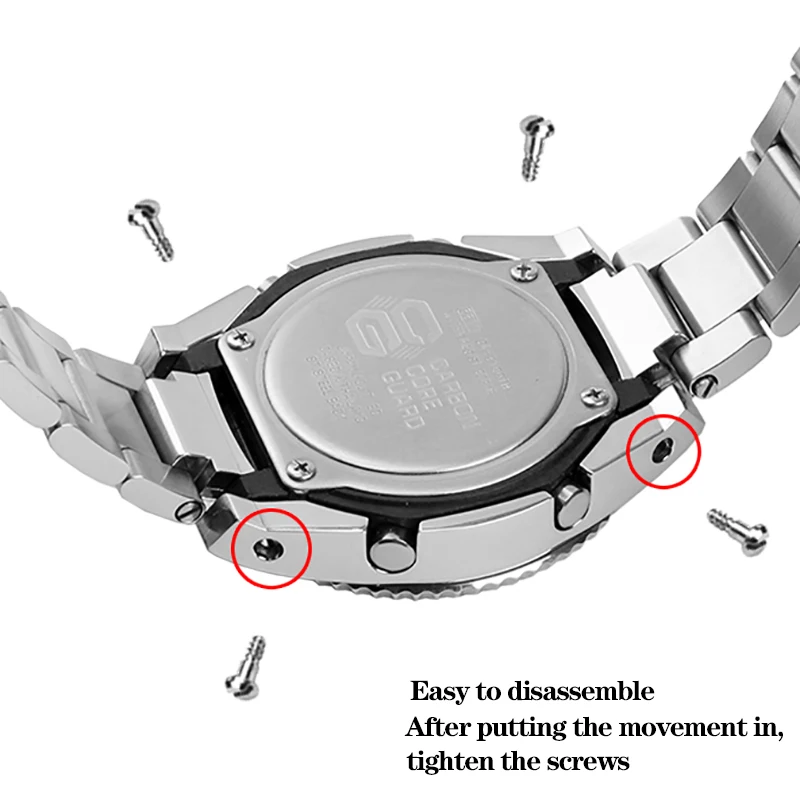 GA2100 GA2110 Watch band Set Metal Bezel Bracelet For Casio G-Shock GA-2100 GA-2110 Modified Rolex Stainless Steel Case Strap