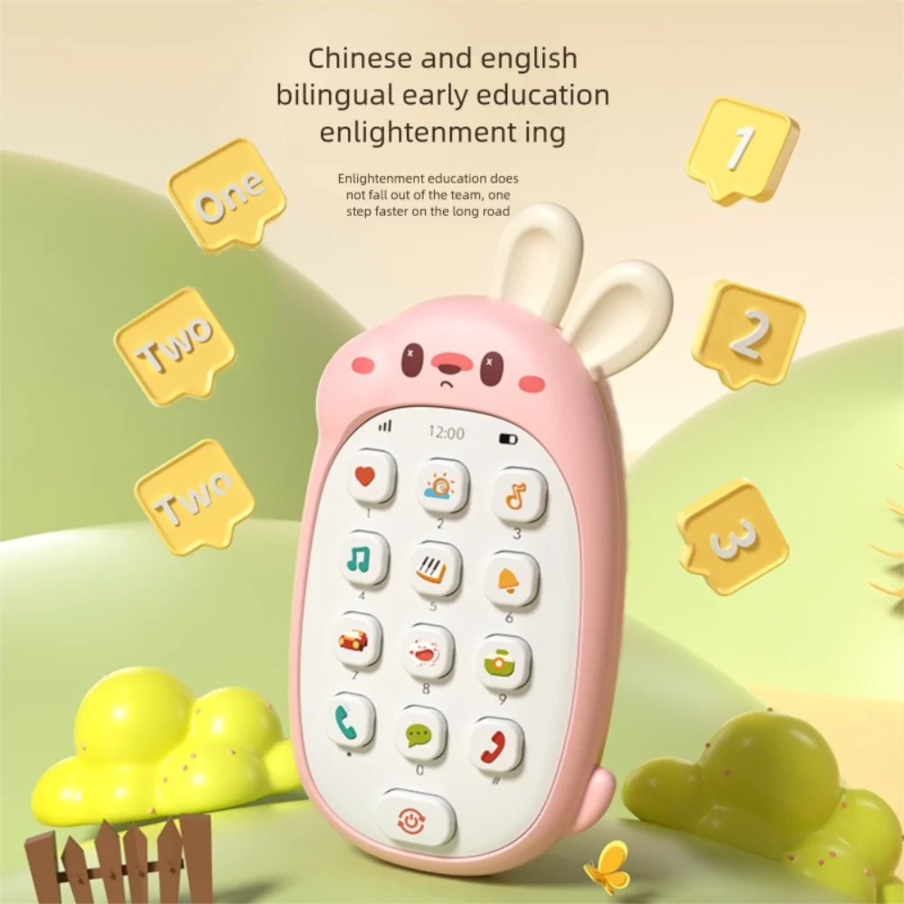 Nowe Symulowane Telefony Komórkowe Zabawka Królik Inteligentny Telefon Zabawka Muzyczna Opowiadanie Edukacyjna Zabawka Puzzle Prezent