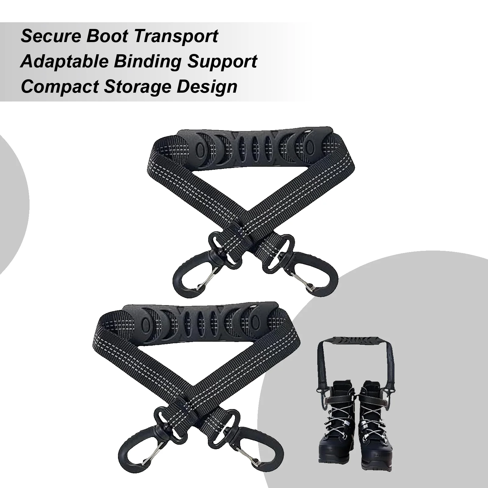 

2 шт., ремни для переноски лыжных ботинок, регулируемые коньки, зимнее снаряжение, ремень для ботинок для сноуборда, слинг для мужчин, женщин, взрослых, профессионалов