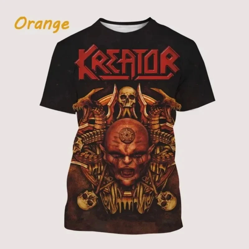 Popular Heavy Metal Band ThrashMetal Kreator 3D Print T shirts Men/Women Fashion Hip Hop Kids T-shirt Oversized Unisex Clothing