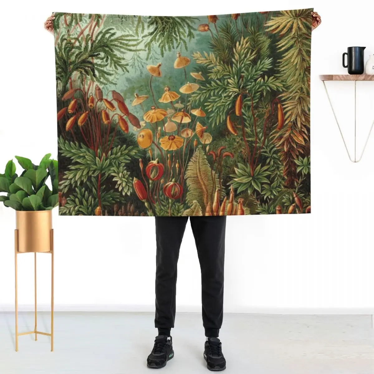 Vintage Plants Decorative Nature Painting Illustration Artwork Throw Blanket Large Fashion Sofas Kid'S Beach Blankets